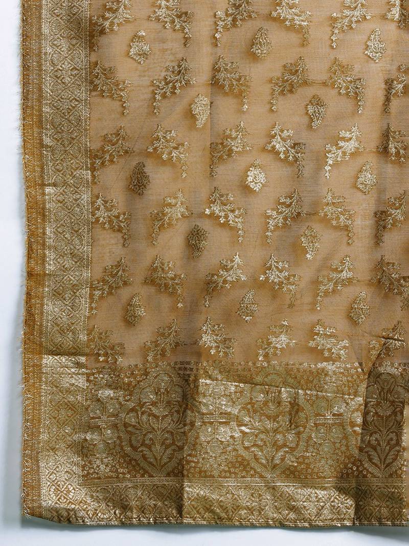 Women Ethnic Motifs Woven Design Kurta with Trousers & With Dupatta