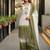 White And Mehndi Green Color Sequence And Embroidery Work Georgette Salwar Suit