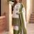 White And Mehndi Green Color Sequence And Embroidery Work Georgette Salwar Suit