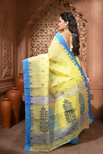 women's bengal handloom forest   cotton blend saree for women