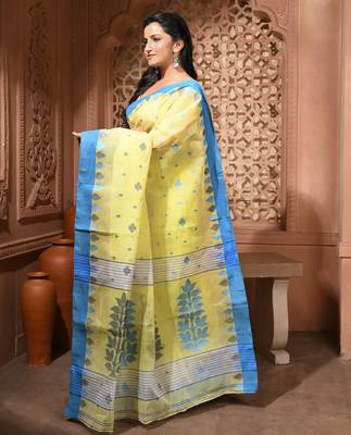 women's bengal handloom forest   cotton blend saree for women 3