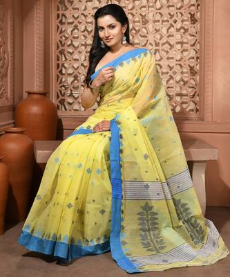 women's bengal handloom forest   cotton blend saree for women 4