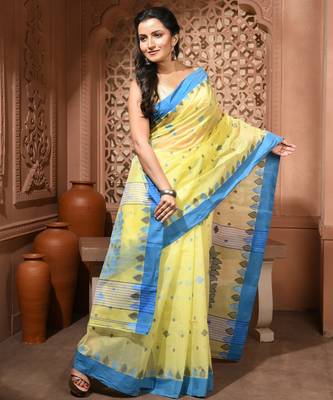 women's bengal handloom forest   cotton blend saree for women 5