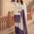 White And Purple Color Sequence And Embroidery Work Georgette Salwar Suit