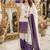 White And Purple Color Sequence And Embroidery Work Georgette Salwar Suit