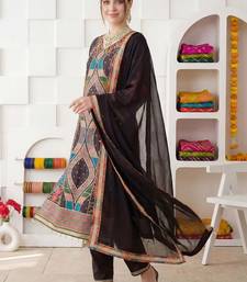 Women Ethnic Motifs Printed Regular Mirror Work Kurta with Palazzos & With Dupatta
