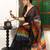 women's royal rainbow soft mul cotton blend saree with blouse piece