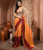 women's mehbooba soft mul cotton blend saree with blouse piece