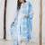 Women Geometric Dyed Cotton Kurta with Trouser & Dupatta