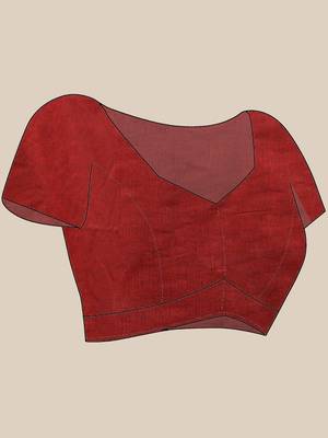women's mehbooba soft mul cotton blend saree with blouse piece 5