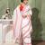 women's red white diamond   cotton blend tant saree with blouse piece