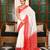 women's temple mala lal par sada sari soft cotton blend  saree with blouse piece