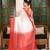 women's temple mala lal par sada sari soft cotton blend  saree with blouse piece