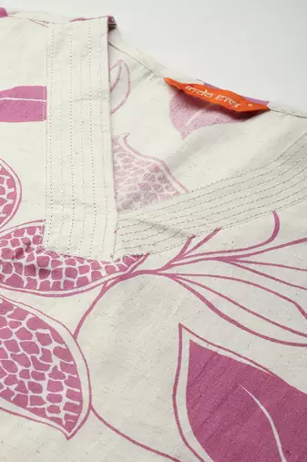 Floral Printed Pure Cotton A-Line Kurta with Palazzos