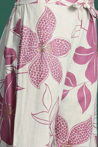 Floral Printed Pure Cotton A-Line Kurta with Palazzos