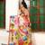women's canvas design soft cotton blend  saree with blouse piece