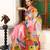 women's canvas design soft cotton blend  saree with blouse piece