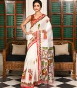 women's folk tribal hand soft cotton blend  saree without blouse piece