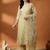 Women Floral Printed Regular Thread Work Linen Kurta with Trousers & With Dupatta