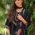 Floral Embroidered Notch neck Thread Work Straight Kurta With Trouser & Dupatta