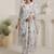 Women Floral Embroidered Thread Work Kurta With Trousers & Dupatta Kurta Sets