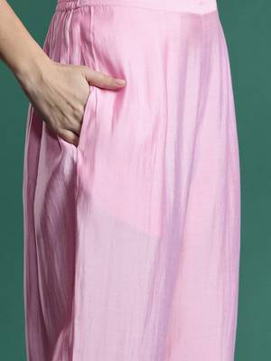 Ethnic Motifs Zari Embroidered Kurta With Trousers & Dupatta 3