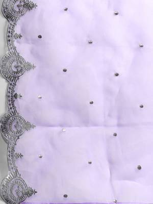 Ethnic Motifs Zari Embroidered Kurta With Trousers & Dupatta 4