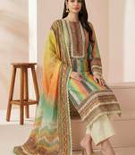 Women Printed Regular Kurta with Trousers & With Dupatta