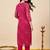 Women Bandhani Printed Regular Thread Work Kurta with Trousers & With Dupatta