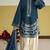 blue white roman silk palazzo sharara salwar suit collection semi stitched