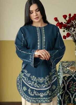 blue white roman silk palazzo sharara salwar suit collection semi stitched 2
