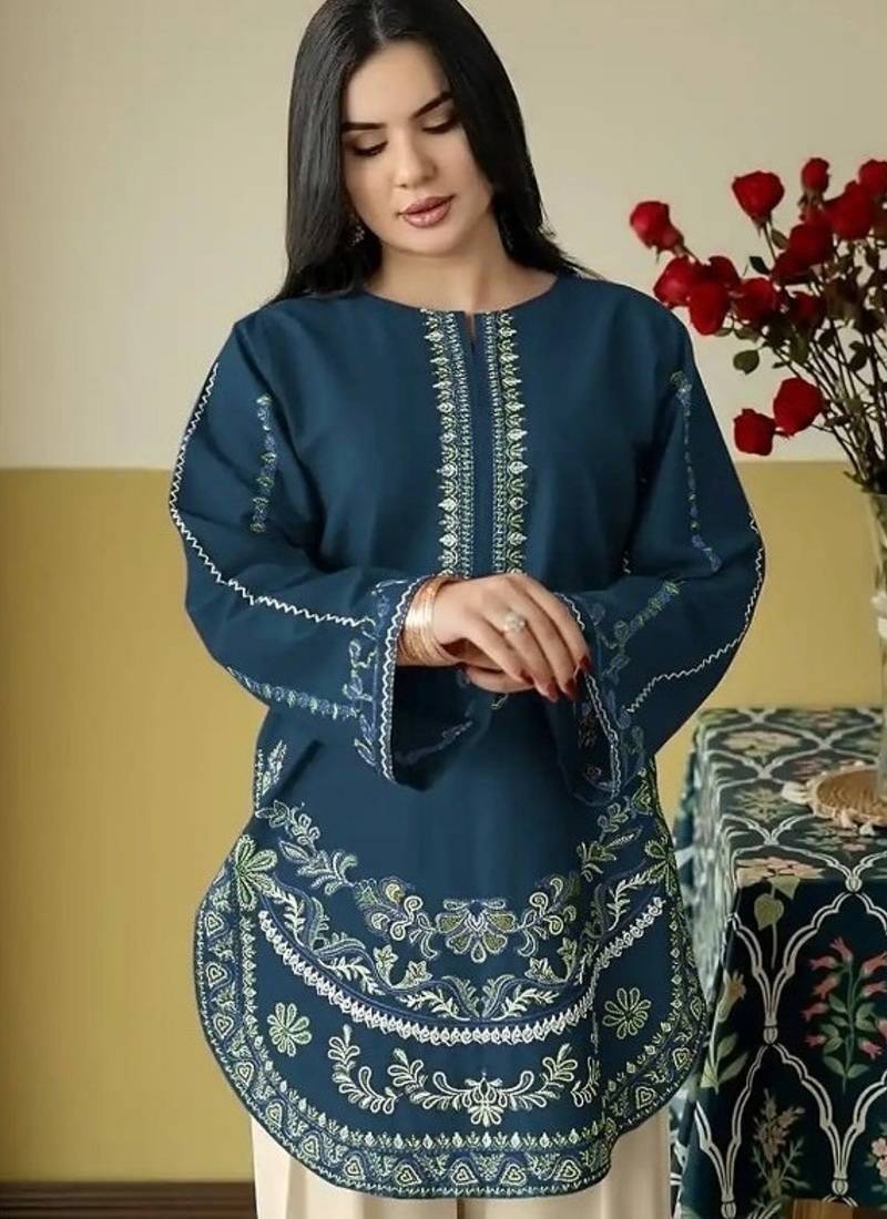 blue white roman silk palazzo sharara salwar suit collection semi stitched