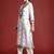 Floral Embroidered Thread Work Pure Cotton Kurta with Trousers & With Dupatta