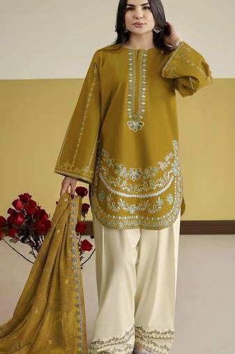 yellow white roman silk palazzo sharara salwar suit collection semi stitched