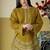 yellow white roman silk palazzo sharara salwar suit collection semi stitched