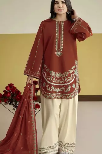 red white roman silk palazzo sharara salwar suit collection semi stitched