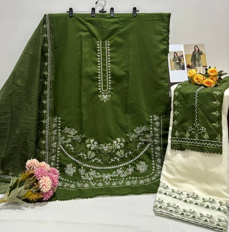 green white roman silk palazzo sharara salwar suit collection semi stitched