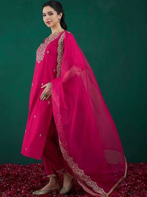 Women Ethnic Motifs Embroidered Regular Kurta With Trousers & Dupatta 6