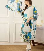 Women Floral Printed Regular Pure Cotton Kurta with Trousers & With Dupatta