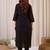 Women Ethnic Motifs Embroidered Regular Thread Work Cotton Kurta Set