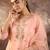 Women Floral Embroidered Round Neck Sequinned Kurta with Trousers & Dupatta