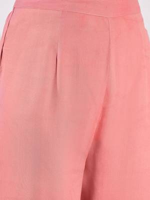 Floral Printed Round Neck Straight Kurta With Trousers & Dupatta 4