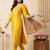Women Ethnic Woven design Regular Thread Work Kurta with Trousers & With Dupatta