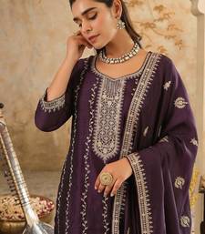 Women Embroidered Straight Kurta Trousers With Dupatta Set