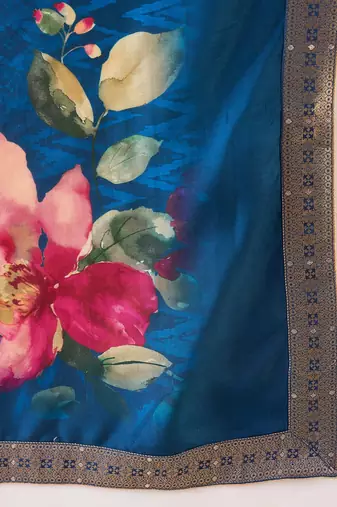 Women Ethnic Motifs Embroidered Regular Kurta with Trousers & With Dupatta