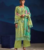 Women Floral Embroidered Regular Thread Work Kurta with Trousers & With Dupatta