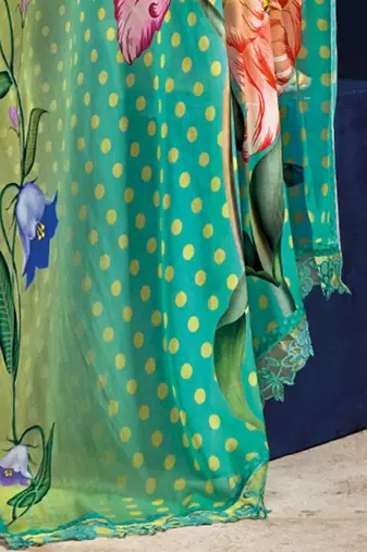 Women Floral Embroidered Regular Thread Work Kurta with Trousers & With Dupatta