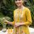 Women Floral Printed Pleated Pure Cotton Kurta with Trousers