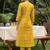 Women Floral Printed Pleated Pure Cotton Kurta with Trousers