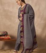 Women Ethnic Motifs Printed Regular Sequinned Pure Cotton Kurta with Trousers & With Dupatta